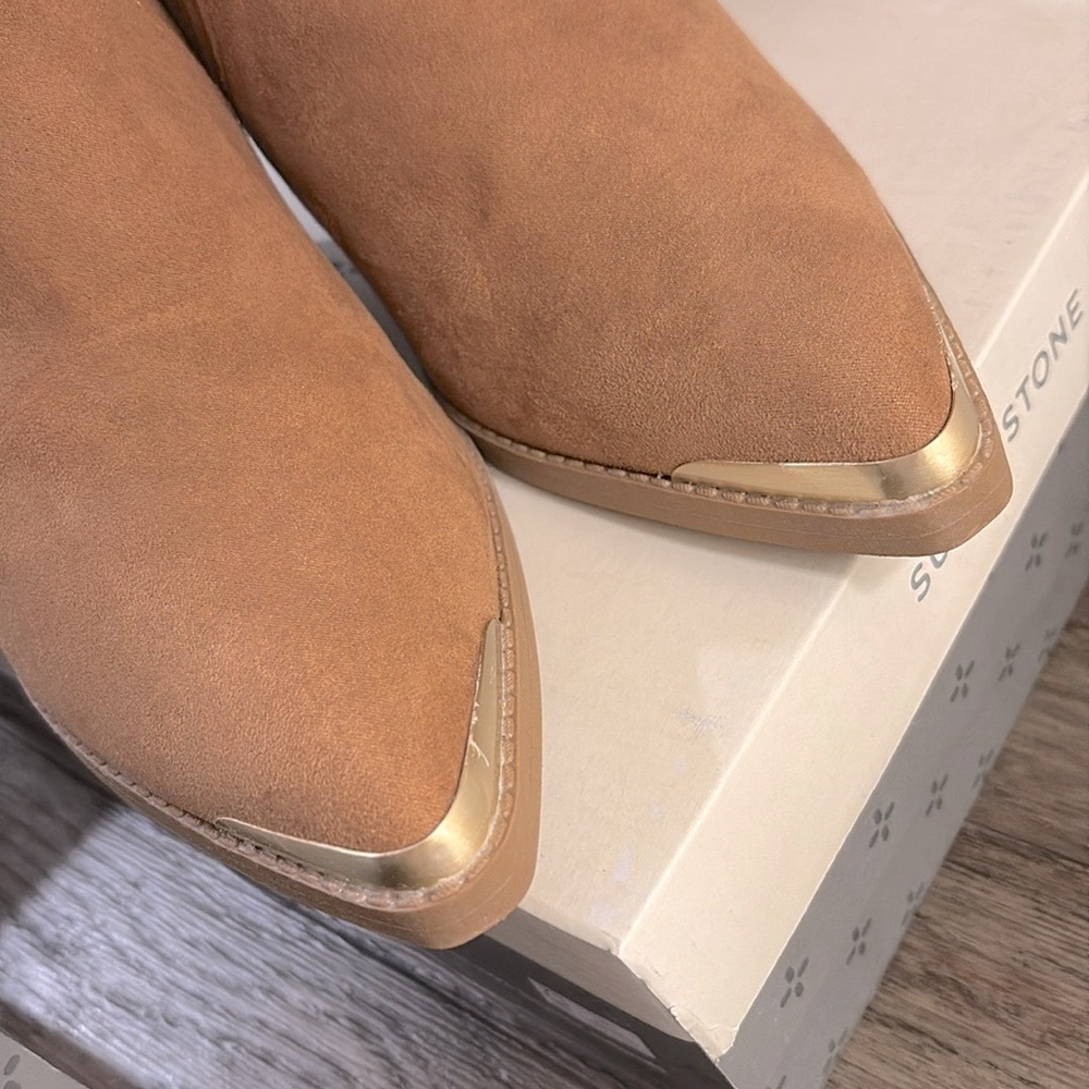 NIB [Sun + Stone] Deyzaa Faux Suede Pointed Toe Mules Women’s Sz 5.5 or 11 - Picture 13 of 16